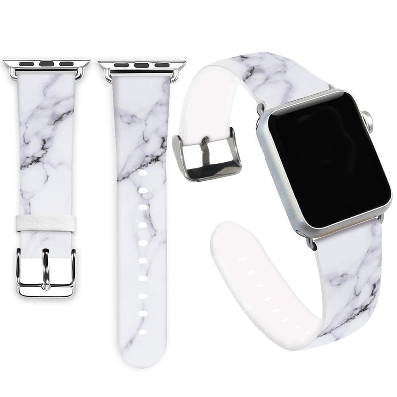 Marble Bands for Apple Watch 38mm,Jolook Soft Leather Sport Style Replacement iWatch Band Strap for Apple Watch 38mm 40mm Series 6/5/4/3/2/1 - Marble Pattern