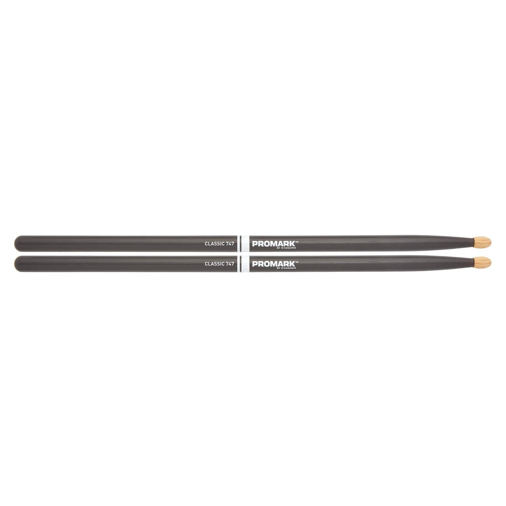 Promark American Hickory Classic 747 Drumsticks, Acorn Tip, Gray - Single Pair