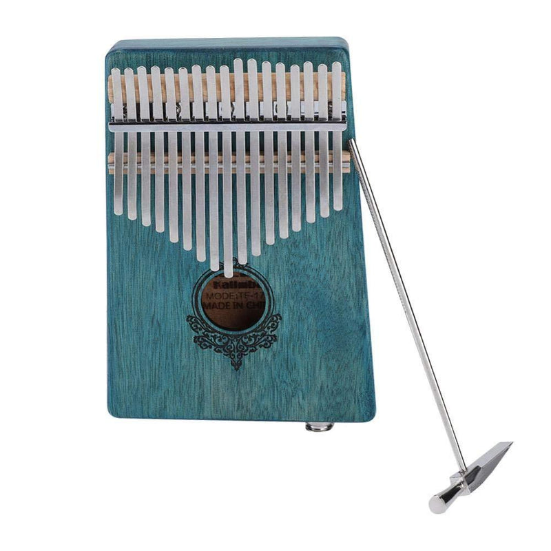 Kalimba 17 Keys Thumb Piano,Built-in pickup Portable Mahogany Wooden Body Musical Instrument Portable Solid African Wood Finger Piano, Gift for Kids Adult Beginners (Mint Green) Mint Green