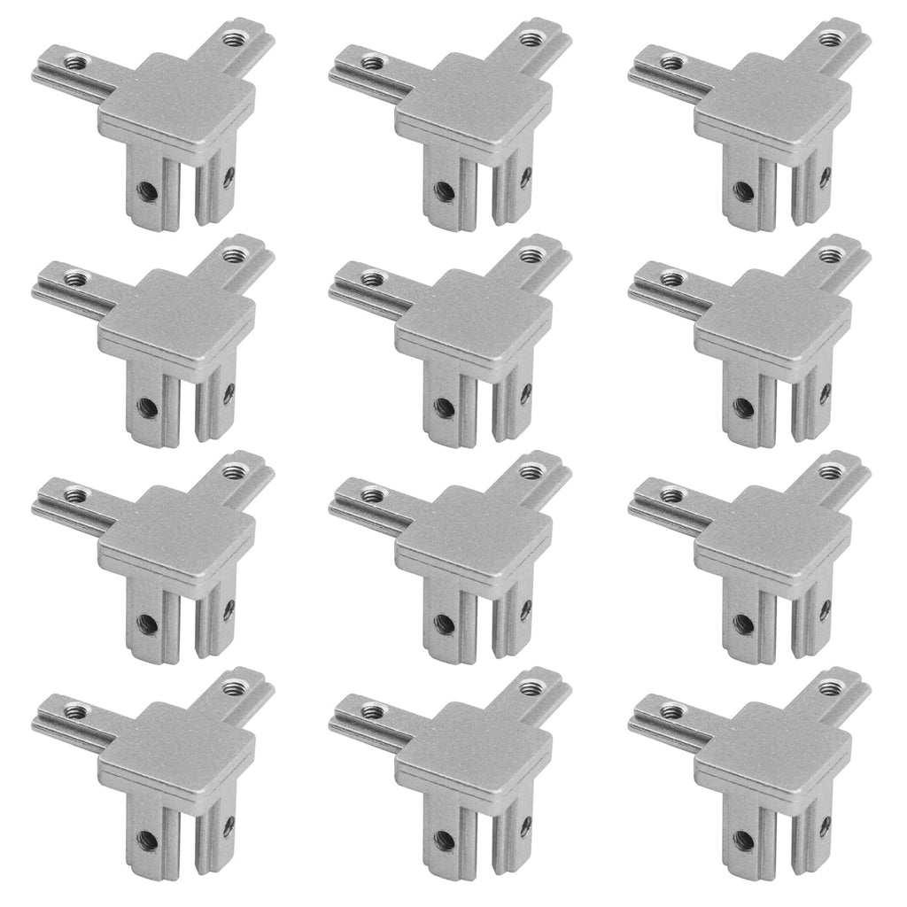Antrader 12-Pack 3-Way End Corner Bracket Connector for T Slot Aluminum Extrusion Profile 2020 Series with Screws 12 Pack
