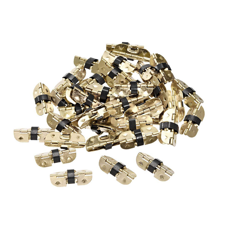 uxcell Spring Loaded Hinges for Glasses Case Jewelry Wooden Box 30mm Length 50pcs