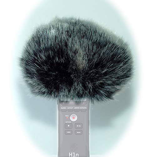 YH&YX Wind Tech Mic-Muff Fitted Fur Windshield Windscreen Compatible for Zoom h1n Handy Digital Recorder (Zoom H1N)