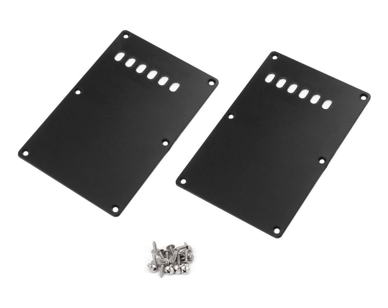 Timiy 2pcs Durable Guitar Tremolo Spring Cover Backplate for Electric Guitar (Black) Black