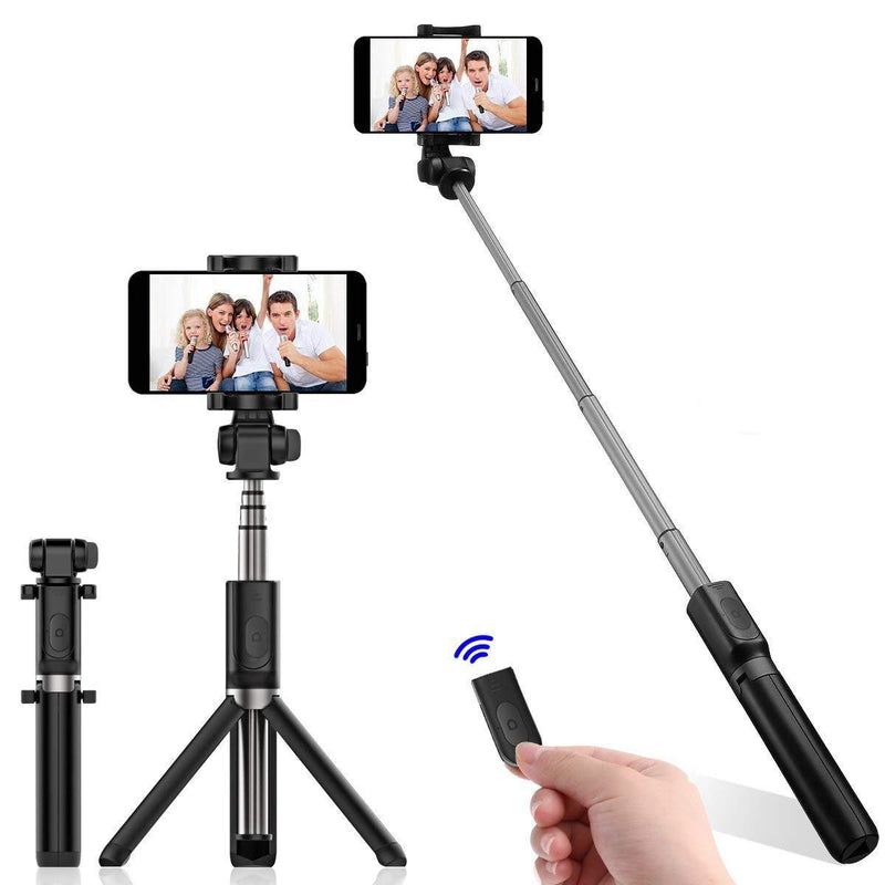 QUMOX SelfieCom Bluetooth Selfie Stick Tripod Extendable Selfie Stick with Wireless