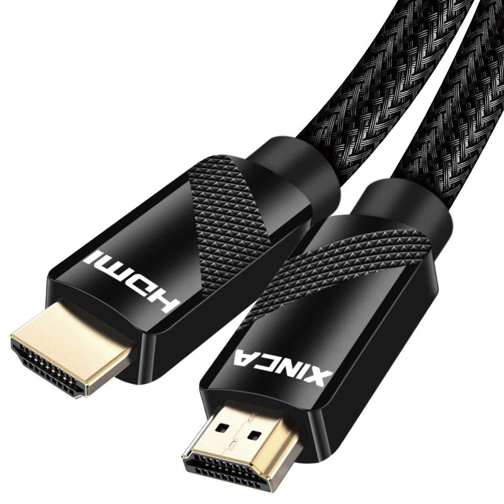HDMI Cable 25ft 4K 3D 60HZ and ARC(Audio Return Channel),18Gbps Nylon Mesh Outer Layer Braided Cord Male to Male Cable - XINCA HDMI cable