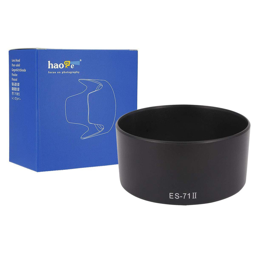 Haoge Bayonet Lens Hood Compatible with Canon EF 50mm f/1.4 USM Lens Replaces Canon ES-71 II