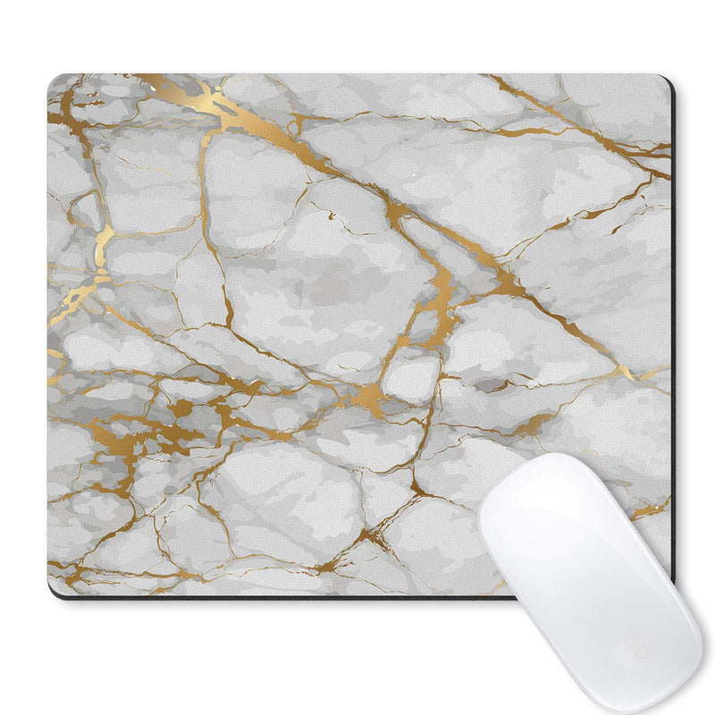 Galdas Mouse Pad Mousepad Non Slip Rubber Gaming Mouse Pad Rectangle Mouse Pads for Computers Laptop (Marble Gold) Marble Gold