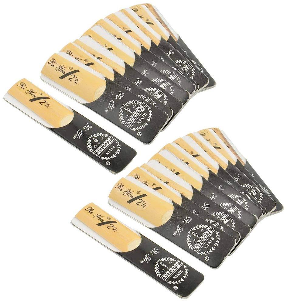 Timiy Alto Sax Saxophone Reed Strength 2.5 Soprano Saxophone Reeds Pack of 20（ALTO）