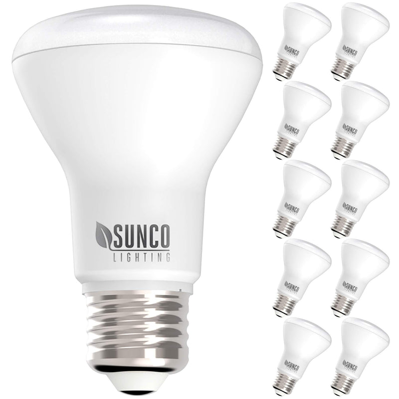 Sunco Lighting 10 Pack BR20 LED Bulb, 7W=50W, Dimmable, 5000K Daylight, 550 LM, E26 Base, Indoor Flood Light for Home or Office Space - UL & Energy Star
