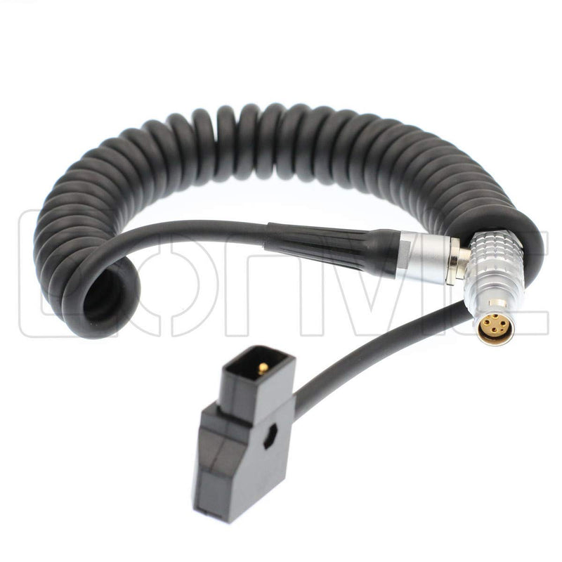 Eonvic D-Tap to Right Angle Female 1B 6pin Coiled Power Cable for Red Scarlet & Epic