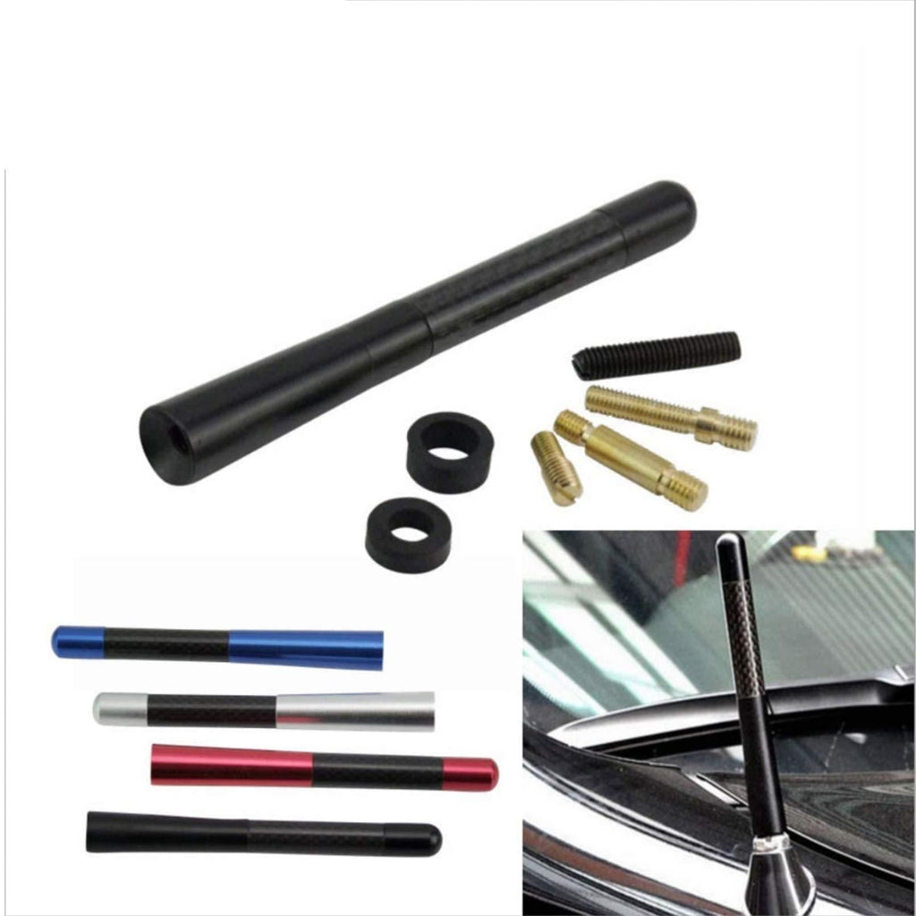 4.7-inch Black Carbon Fiber Antenna for Chevrolet Toyota Jeep Various Radio Universal (Black Antenna) Black antenna