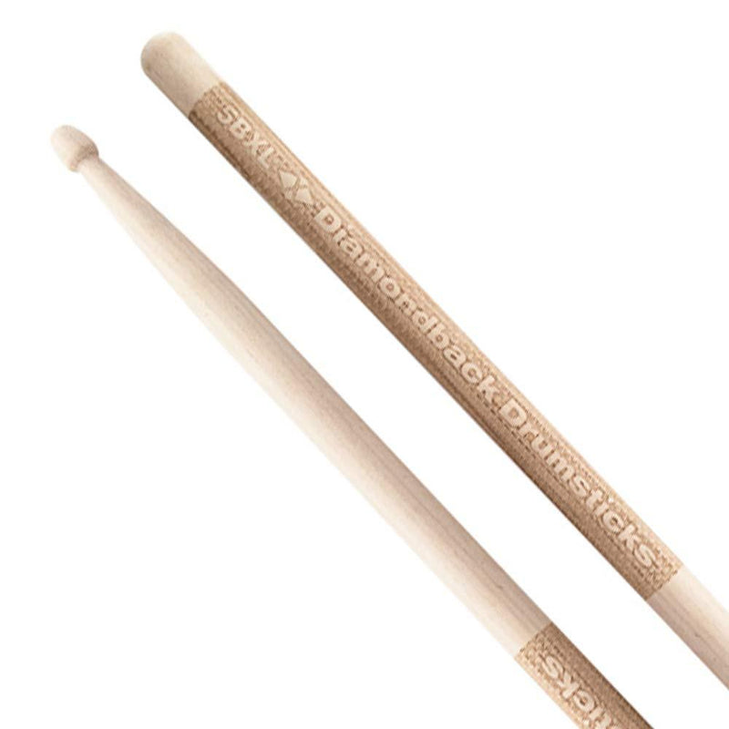 Diamondback Drumsticks Hickory Laser Engraved Drum Sticks (5BXL)
