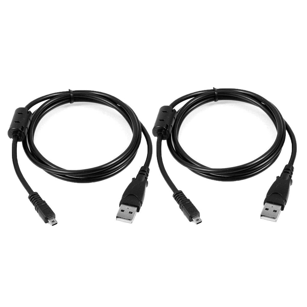 HagieNu 2-Pack 5ft USB Cable Replacement UC-E6 8 Pin for Nikon COOLPIX S6600 P530 P520 P510 P500 S3500 S6500 S5200 S9500 L610 AW100 S9050 S9200 S9300 S8200 S6400 S6300 S4300 S3300 S9100 Digital Camera