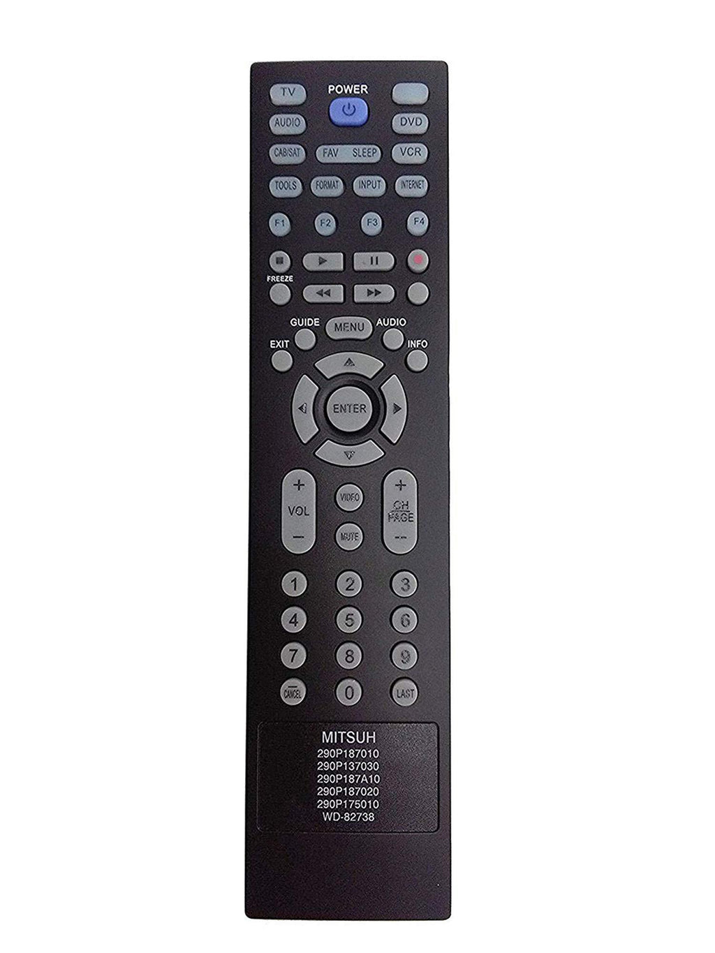 New 290P187A10 290P187010 Replace Remote fit for Mitsubishi TV WD73C10 WD60638 WD65638 WD73638 WD65C10 WD60638CAWD65638CA WD60C10 WD-60638 WD-60638CA WD-60638 WD-60638CA WD-60C10 WD-65638 WD-65638CA