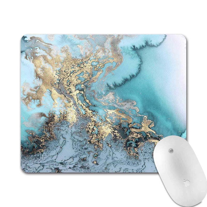 Mouse Pad Pink Blue Purple Gold Marble Gaming Mouse Pad Round Art Print Comfortable Rubber Base Mouse Pads for Computers Laptop (Marble 4) Marble 4