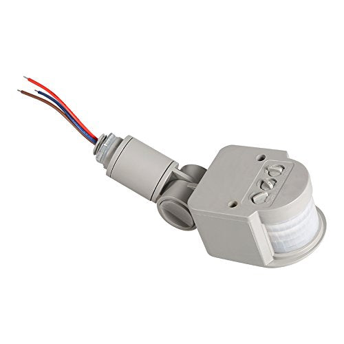 FTVOGUE Outdoor 90~250V 180 Degree Infrared PIR Motion Sensor Detector Wall Light Switch Gray