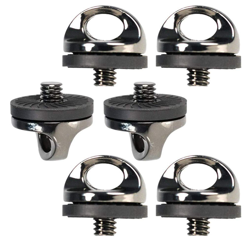 [AUSTRALIA] - KingBra 1/4" Quick Install Metal Screw Holder for Quick Release Camera Neck Strap 6pcs 