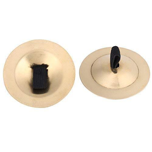 Finger Cymbals, Music Instrument Rhythm Maker Belly Dance Finger Cymbals Brass Zills for Dancer Evening Party, One Pair