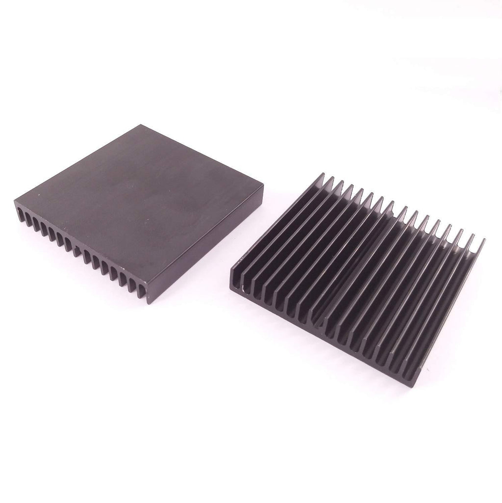 Easycargo 2pcs 60mm Heatsink 60x60x10mm, Black Anodized Aluminum Cooling Heat Sink, Cooler Heatsink for Cooling LED Panel (60mmx60mmx10mm)