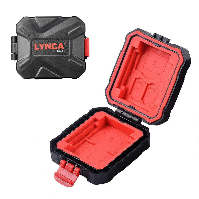 LYNCA Memory Card Case Holder, Memory Card Hard Protector Case Professional Water-Resistant Anti-Shock Camera Card Storage Box for 3 SD Cards 2 TF/Micro SD Cards 2 CF Cards 2 XQD Cards
