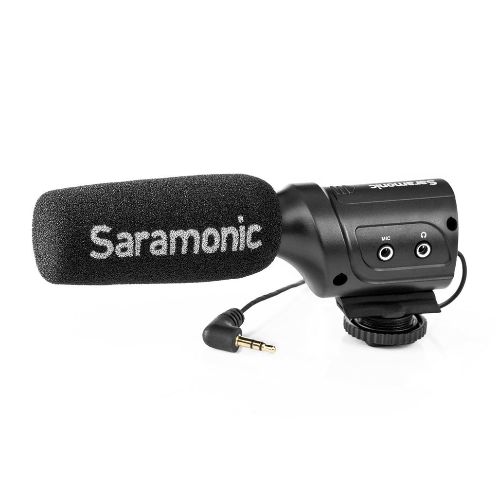 Video Mic, Saramonic SR-M3 Directional Shotgun Microphone with 3.5mm Jack for Nikon Canon Sony DSLR Camera, Camcorder