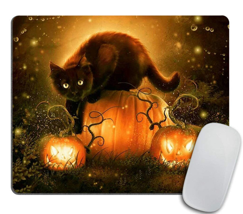 Gaming Mouse Pad Custom,Halloween Black cat Mouse pad 9.5" X 7.9"(240mmX200mmX3mm) Pa-10