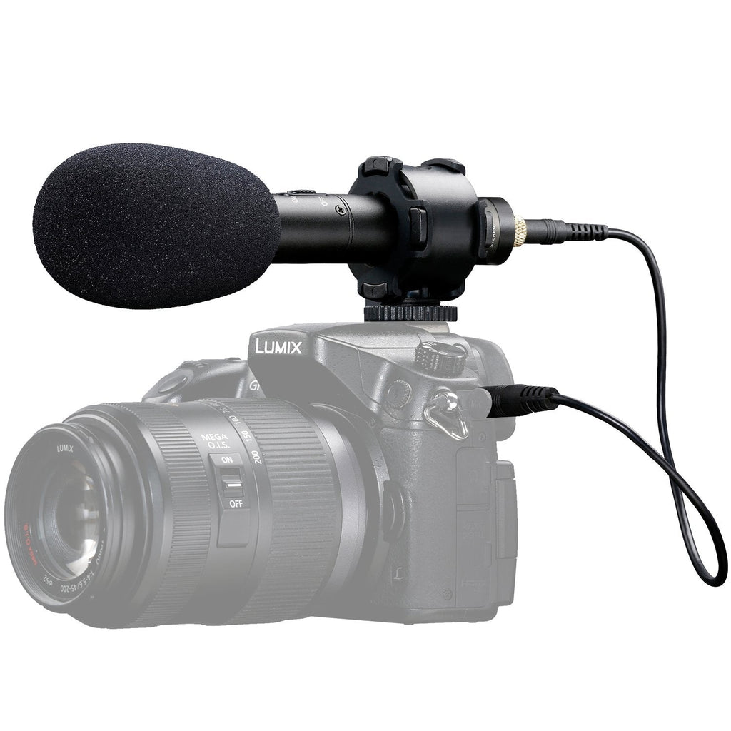 X/Y Stereo Condenser Video Microphone, BOYA BY-PVM50 On-Camera Stereo Video Microphone Including Windscreens & Case Compatible with Canon Nikon DSLR Camera Sony Panasonic Camcorders