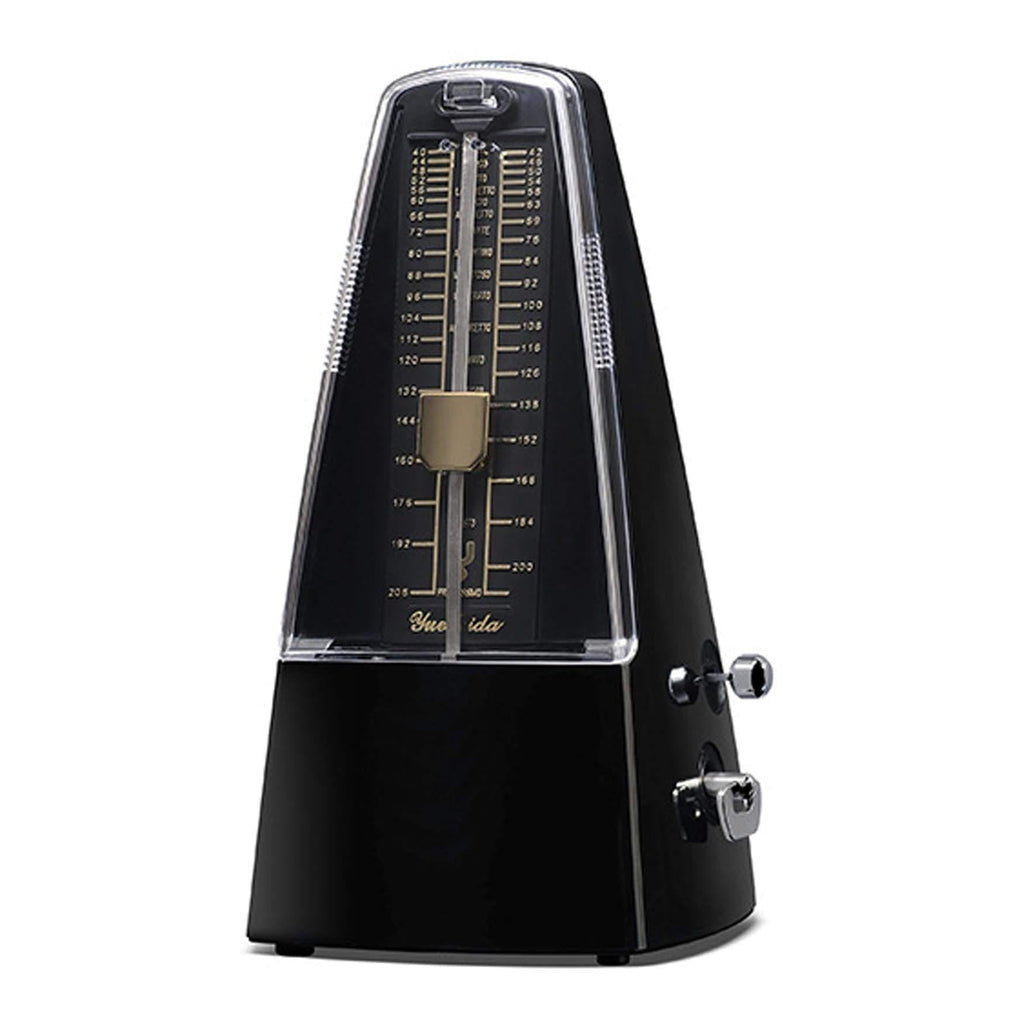 Traditional Mechanical Metronome for Piano High Accuracy Tempo Range 40~208bpm for Musicians Metronome for Guitar Drums/Bass/Track Tempo and Beat Beginners By Elrido (Black) Black