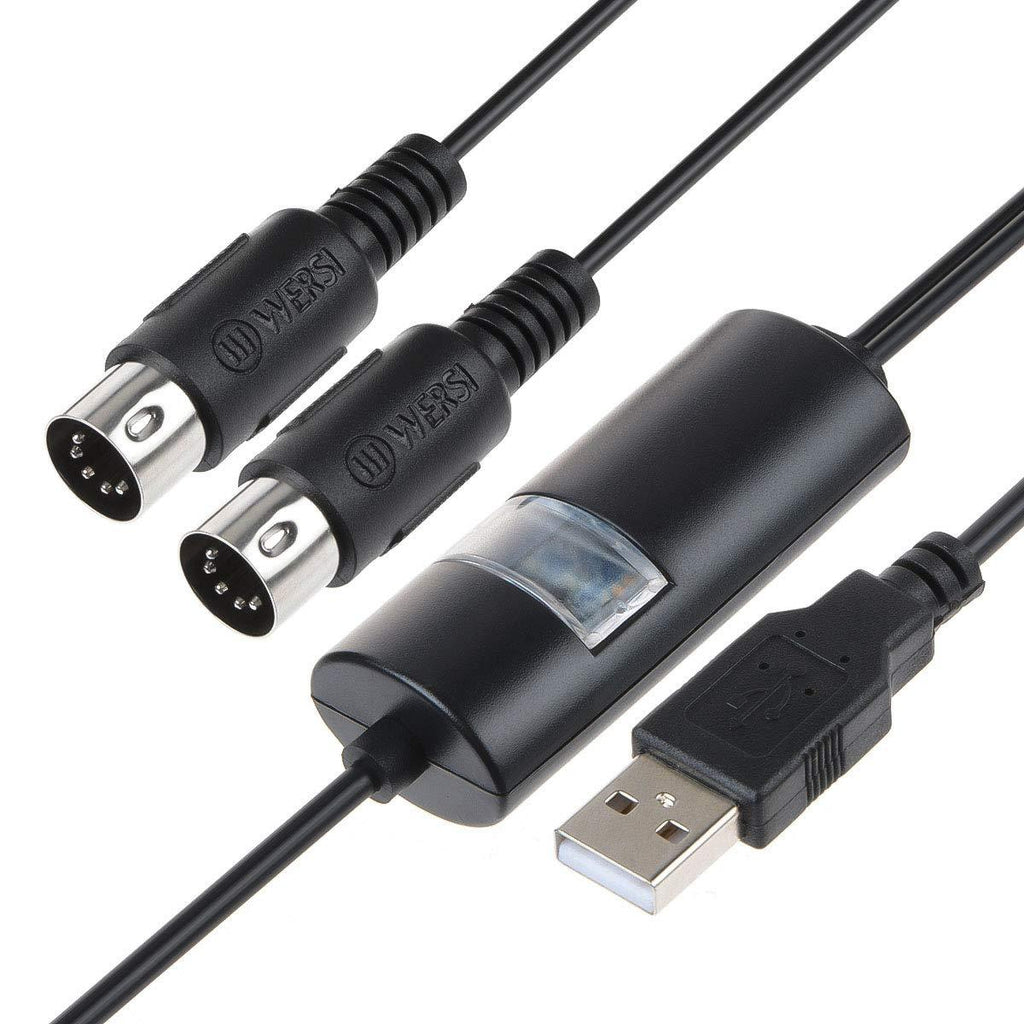 [AUSTRALIA] - USB IN-OUT MIDI Cable, VSEER Pofessional Piano Keyboard to PC/Laptop/Mac MIDI Adapter Cord for Home Music Studio - 6.5Ft 