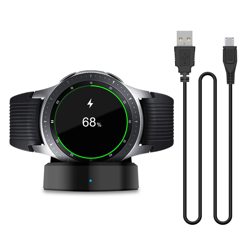 Updated Charger Compatible with Samsung Galaxy Smart Watch 42mm 46mm, Replacement Charging Dock Cradle Only for Samsung Galaxy Smart Watch SM-R800 SM-R810 SM-R815 (NOT for Active Watch) Black