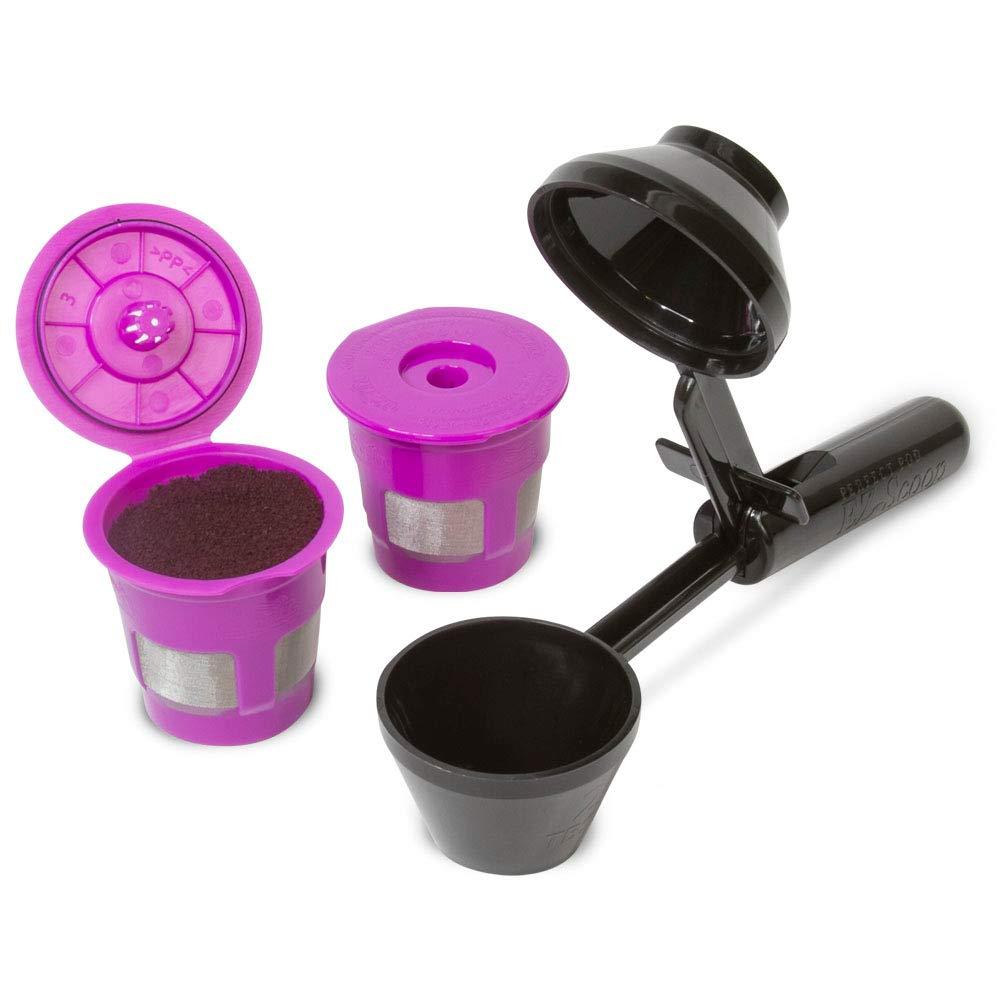 Cafe Fill Value Pack by Perfect Pod | Reusable K Cup Coffee Pod Filters & Coffee Scoop, Compatible with Keurig K-Duo, K-Mini, 1.0, 2.0, K-Series and Select Single Cup Coffee Makers