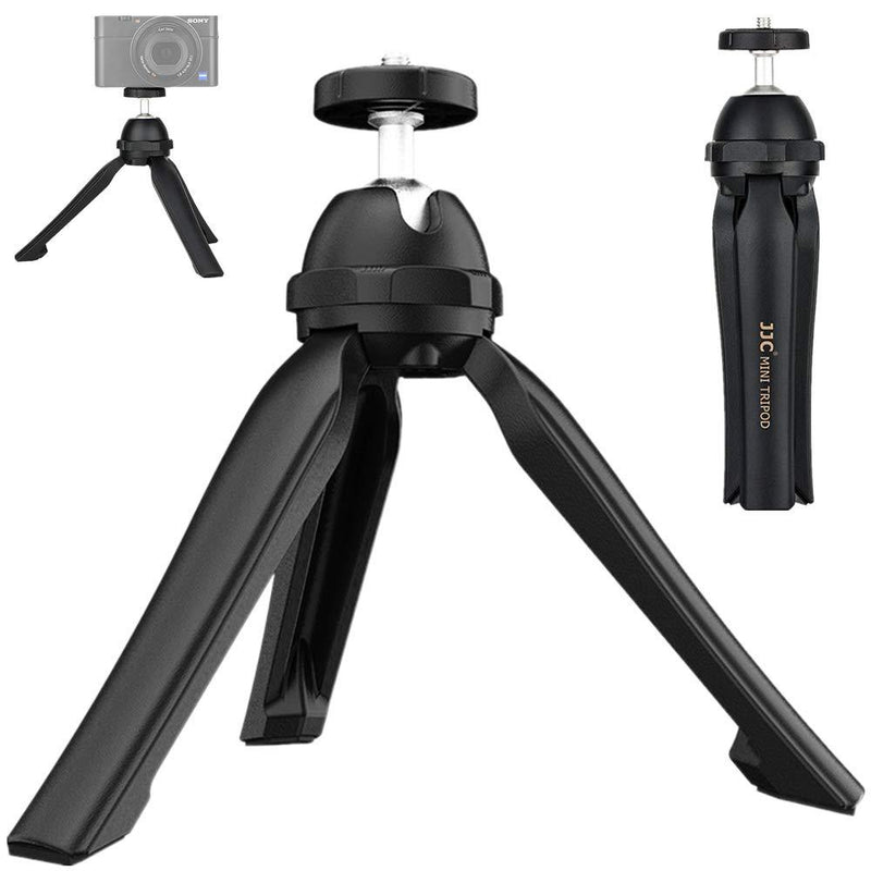 JJC 1/4"-20 Male Thread Ball Head Mini Tripod Hand Grip Display Holder Base for Digital DSLR Mirrorless Compact Camera Camcorder Recorder Zoom H6 H5 H4n LED Light Mini Projector