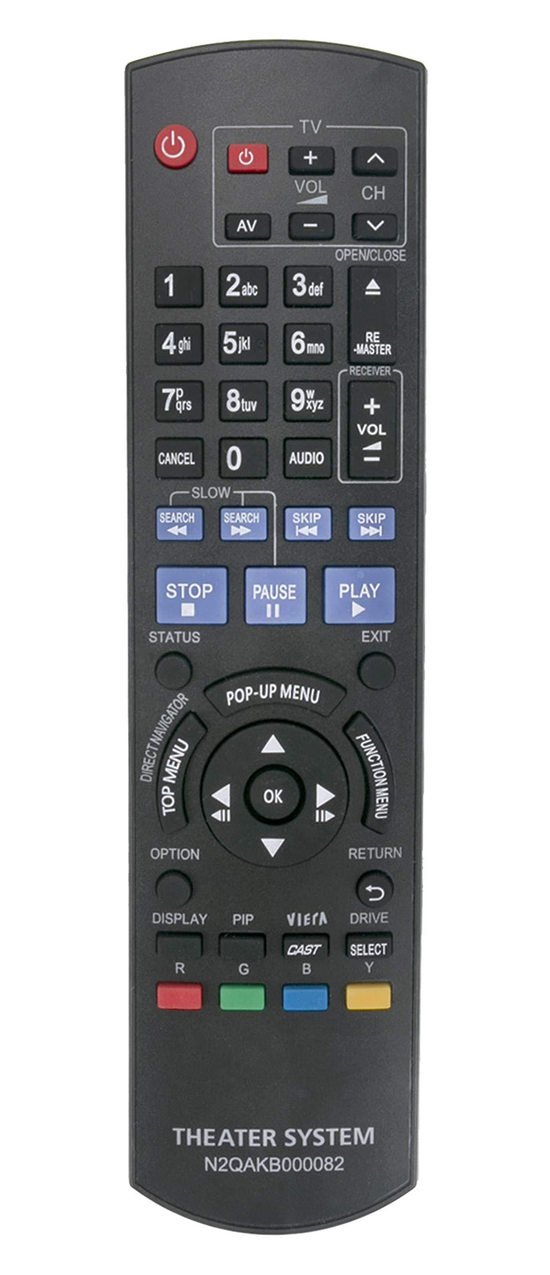 New N2QAKB000082 Replace Remote fit for Panasonic Blu-ray Disc Player DMP-BD65 Dmp-bd45