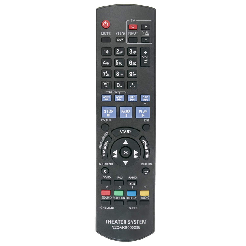 New N2QAKB000089 Replace Remote fit for Panasonic Blu-ray Home Theater System SC-BT750 SC-BT730 SC-BT330 SC-BT230 SC-BT235 SC-BT735 SA-BT730 SA-BT330 SA-BT230 SA-BT235 SC-BTT350 SC-BTT750 SA-BTT750