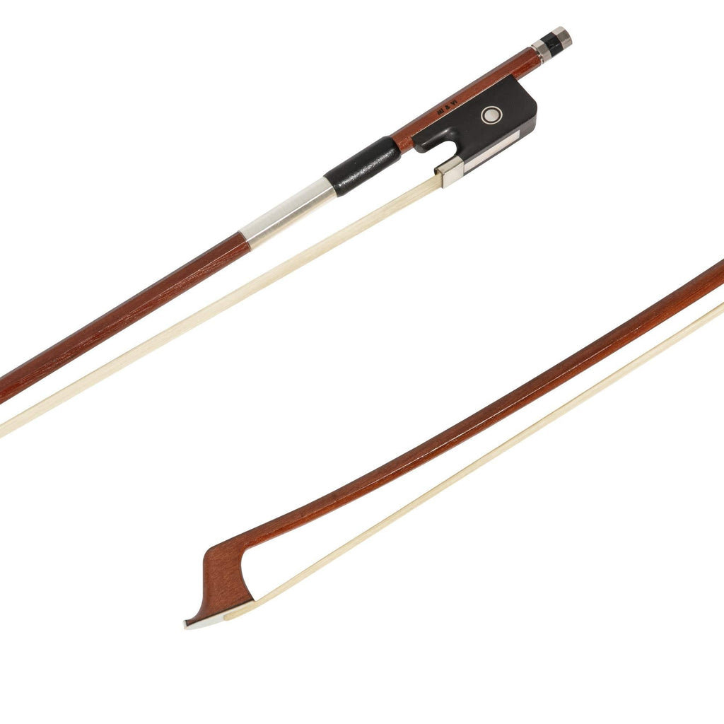 MI&VI Classic Brazilwood Cello Bow (1/2 Size) with Ebony Frog and Octagonal Silver Mount | Well Balanced | Light Weight | Real Mongolian Horse Hair - By MIVI Music Cello 1/2