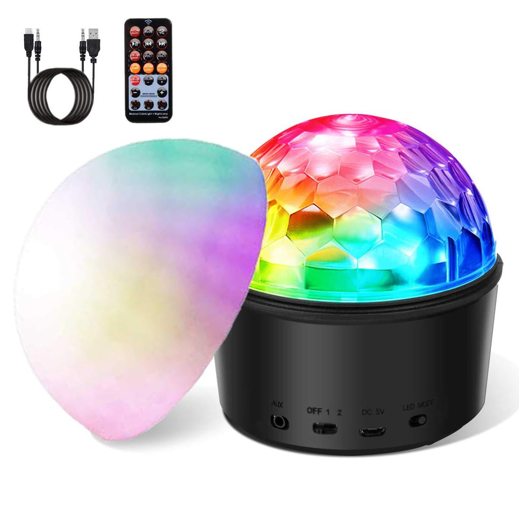 [AUSTRALIA] - Bluetooth Disco Ball Lights,SOLMORE 9 Colors Party Lights Disco Ball Sound Activated Strobe Light with Remote Control USB DJ Lights LED Disco Ball Night Lamp for Kid Bedroom Bar Club KTV 