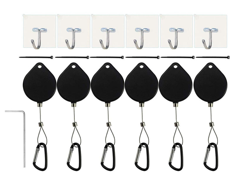 DS.DISTINCTIVE STYLE VR Accessories Cable Management 6 Packs - Drill Free Retractable Ceiling Suspension System