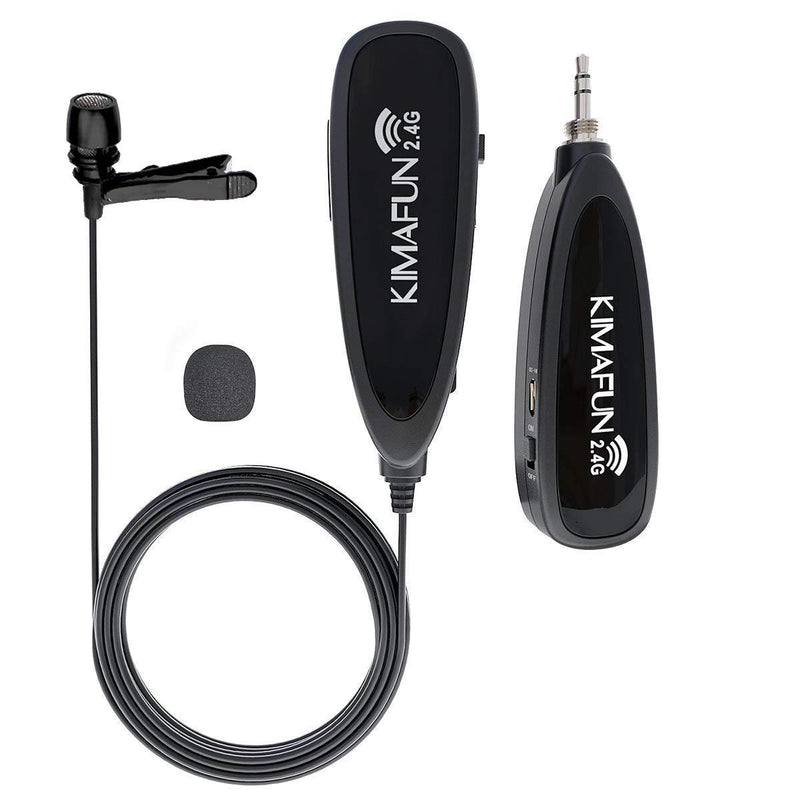 [AUSTRALIA] - Wireless Lavalier Microphone,Updated KIMAFUN 2.4G Clip-on Lapel Mic set with Beltpack Transmitter&Receiver,Ideal for Teaching, Preaching and Public Speaking Applications,Online Chatting,Tour Guides 