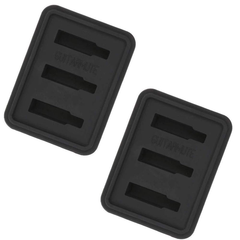 Timiy Durable Soft Rubber Acoustic Guitar Practice Mute Guitar Silencer Pad-Pack of 2