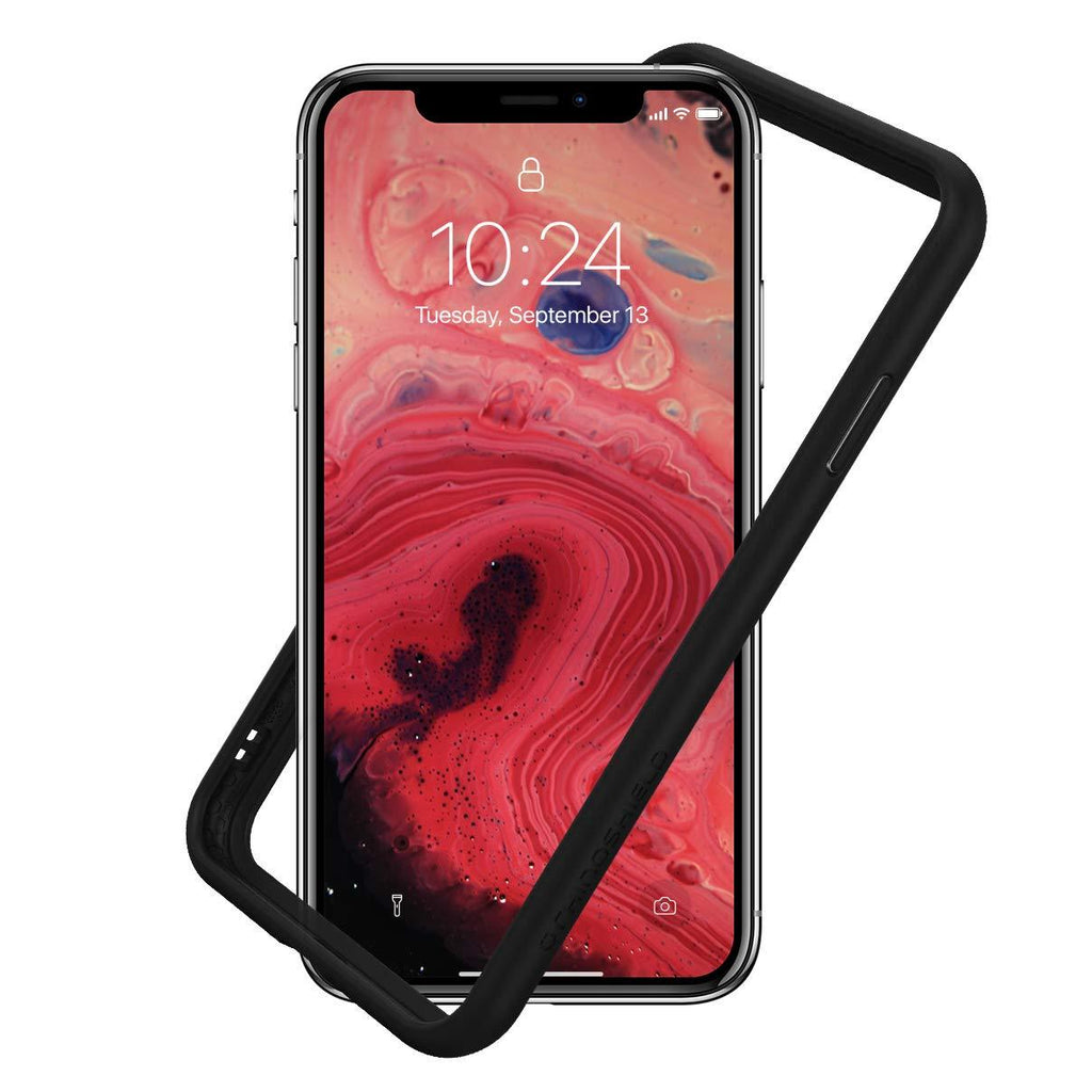 RhinoShield Ultra Protective Bumper Case Compatible with [iPhone Xs Max] | CrashGuard NX - Military Grade Drop Protection Against Full Impact, Slim, Scratch Resistant - Black iPhone Xs Max - Black