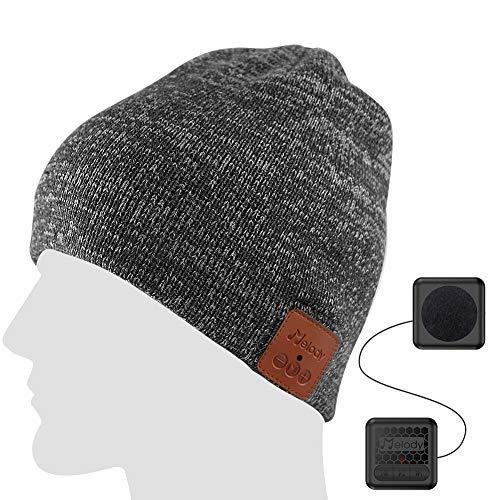 Bluetooth Beanie hat with WiFi 4.1 Wireless Smart Music Cap Hat with HD Stereo 100% Soft Acrylic Hand Free for Running Walking Fishing Outdoor Sports Houseworks Unique Christmas Birthday Gifts (Gray)