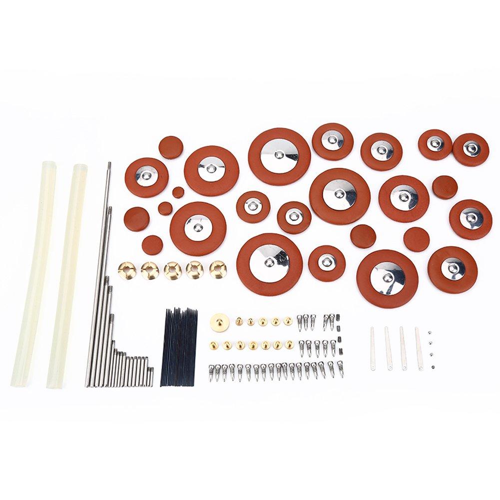 Vbestlife Saxophone Repair Kit,Alto Sax Repair Maintenance Kit Set with Screws Sound Hole Pad Nut Reed DIY Accessories