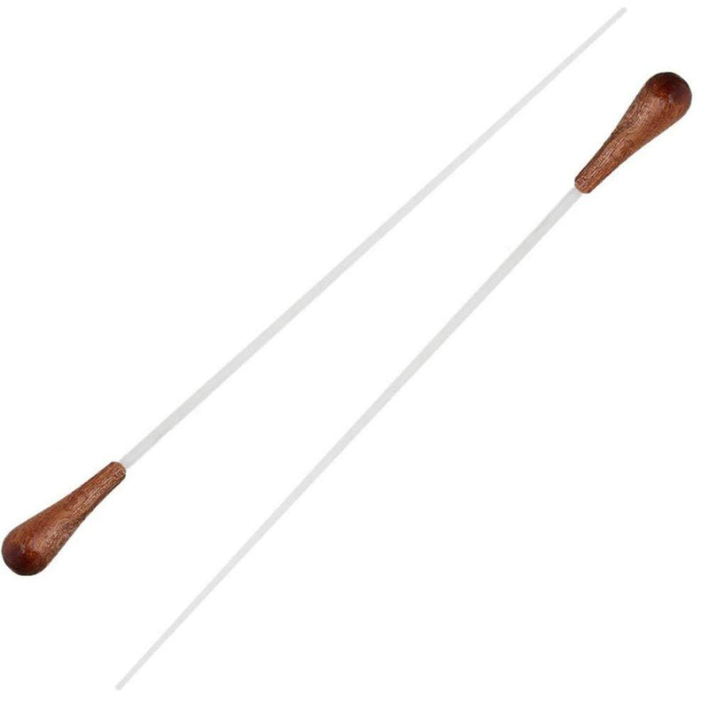 Timiy 15 Inch Length Music Baton Orchestra Baton Band Conducting Baton with Dark Brown Wood Handle-Pack of 2