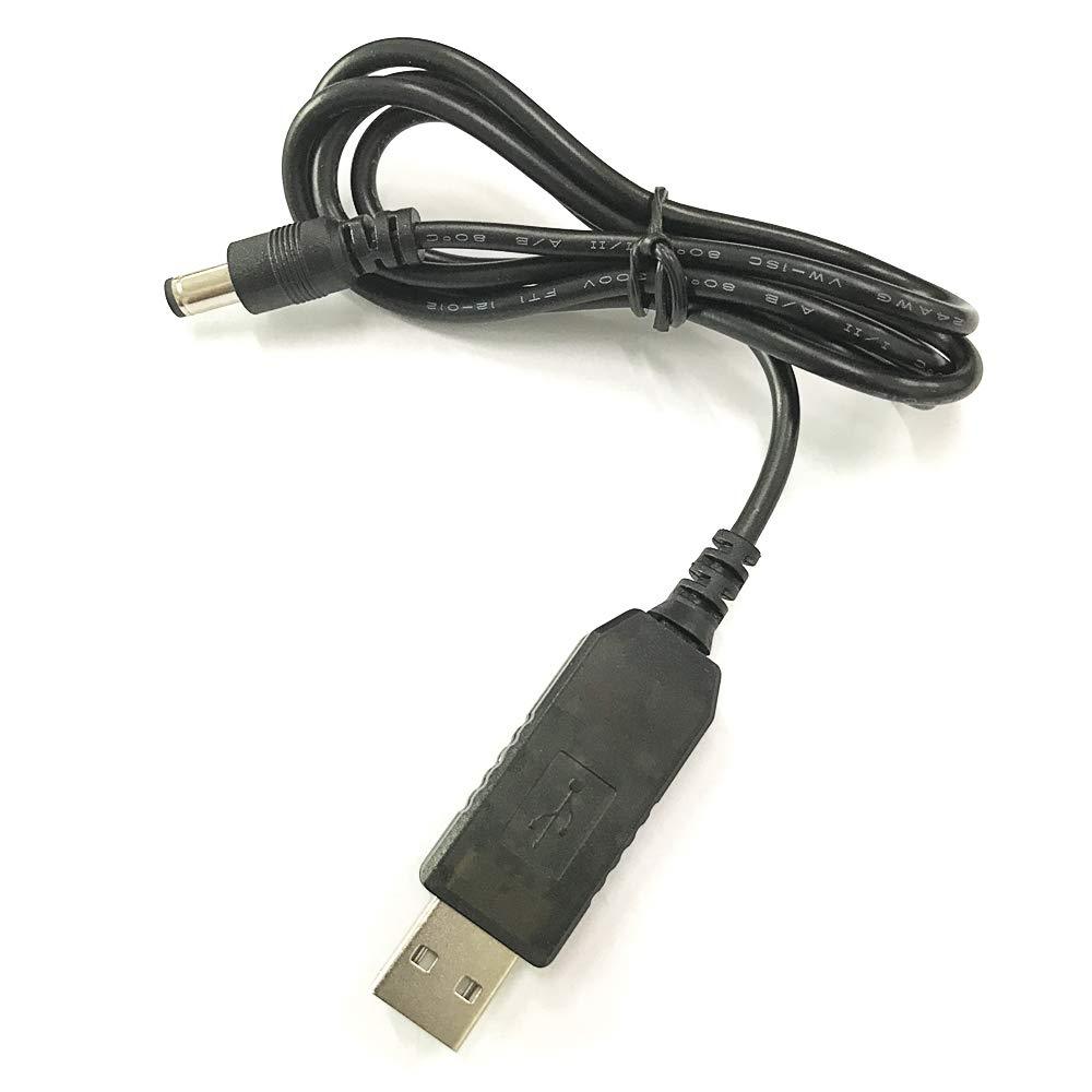 BTECH USB Smart Convertor Cable (12V) USB Transformer Cable for BTECH DMR-6X2, AnyTone, TYT, Other Devices (Standard 5.5MM Barrel Connector)