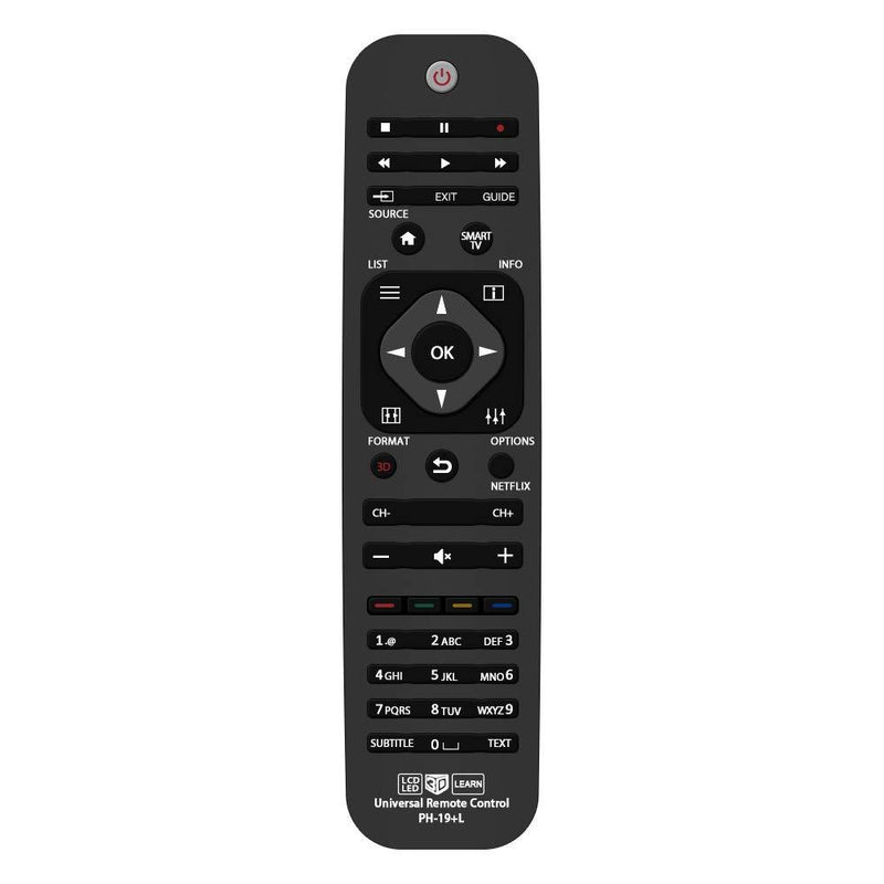 Gvirtue Universal Remote Control for Philips Brand TV, URMT41JHG003, URMT39JHG001, URMT39JHG002, URMT39JHG003, URMT41JHG006, URMT41JHG010 (PH-19) PH-19