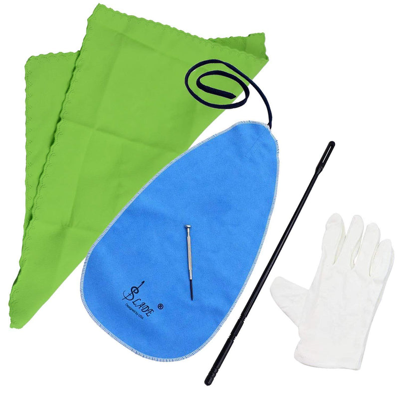 Flute Cleaning Kit Set with Cleaning Cloth Stick Screwdriver Gloves,Cleaning Cloth Flute Cleaning Kit