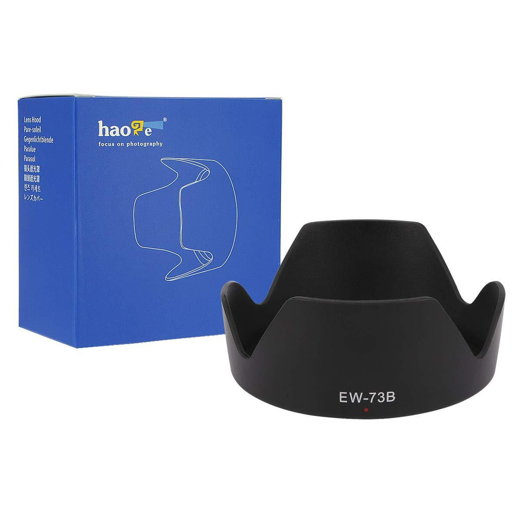 Haoge Bayonet Lens Hood for EF-S 17-85mm f4-5.6 is USM and Canon EF-S 18-135mm f3.5-5.6 is, is STM Lens Replaces Canon EW-73B