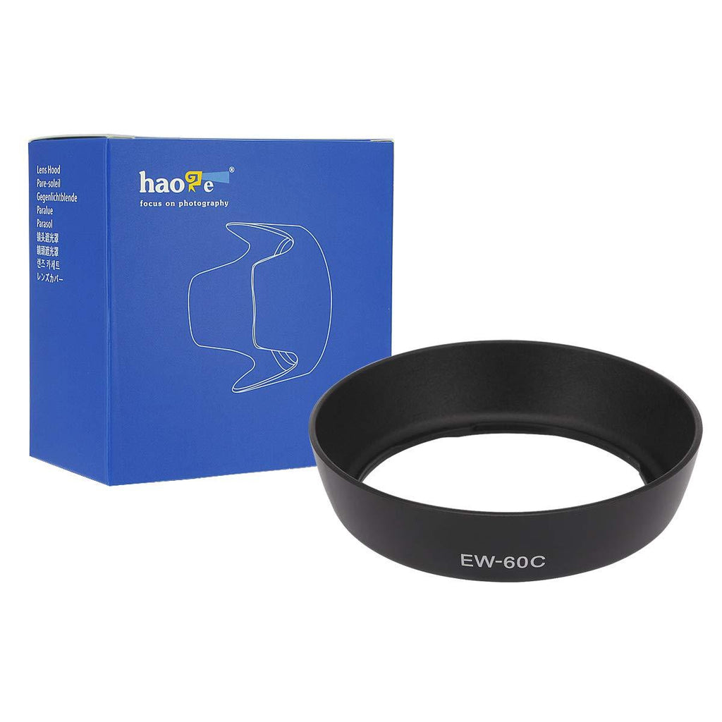 Haoge Bayonet Lens Hood for Canon EF-S 18-55mm f3.5-5.6 is, II and Canon EF 28-80mm f/3.5-5.6 II, II USM, III USM, IV USM, V USM Lens Replaces Canon EW-60C