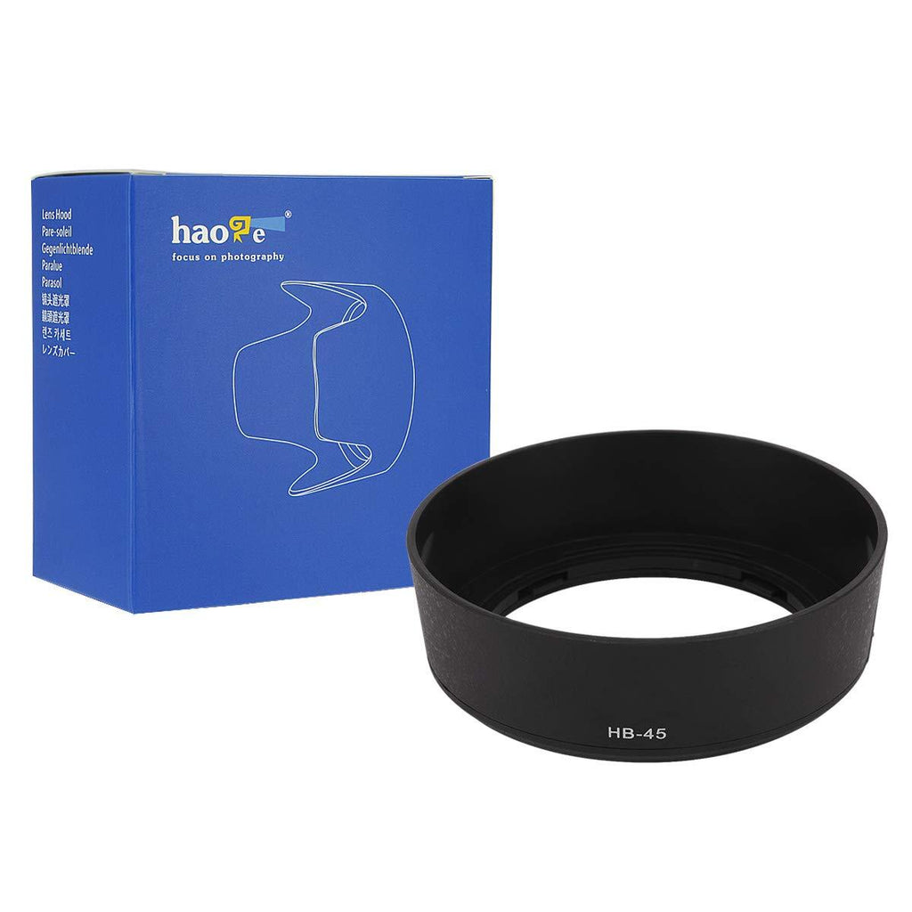 Haoge Bayonet Lens Hood for Nikon Nikkor AF-S 18-55mm f3.5-5.6G DX ED, II and Nikon Nikkor AF-S 18-55mm f/3.5-5.6G DX VR Lens Replaces Nikon HB-45