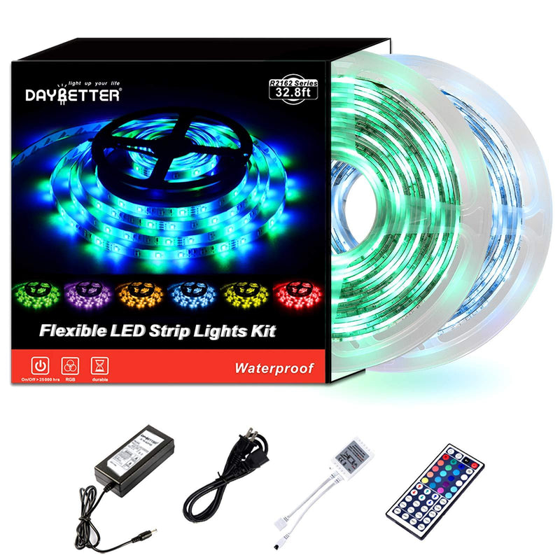 [AUSTRALIA] - Daybetter Led Strip Lights Waterproof 10M 32.8ft Color Changing RGB 3528 600 LEDs, Led Lights for Bedroom,Holiday 